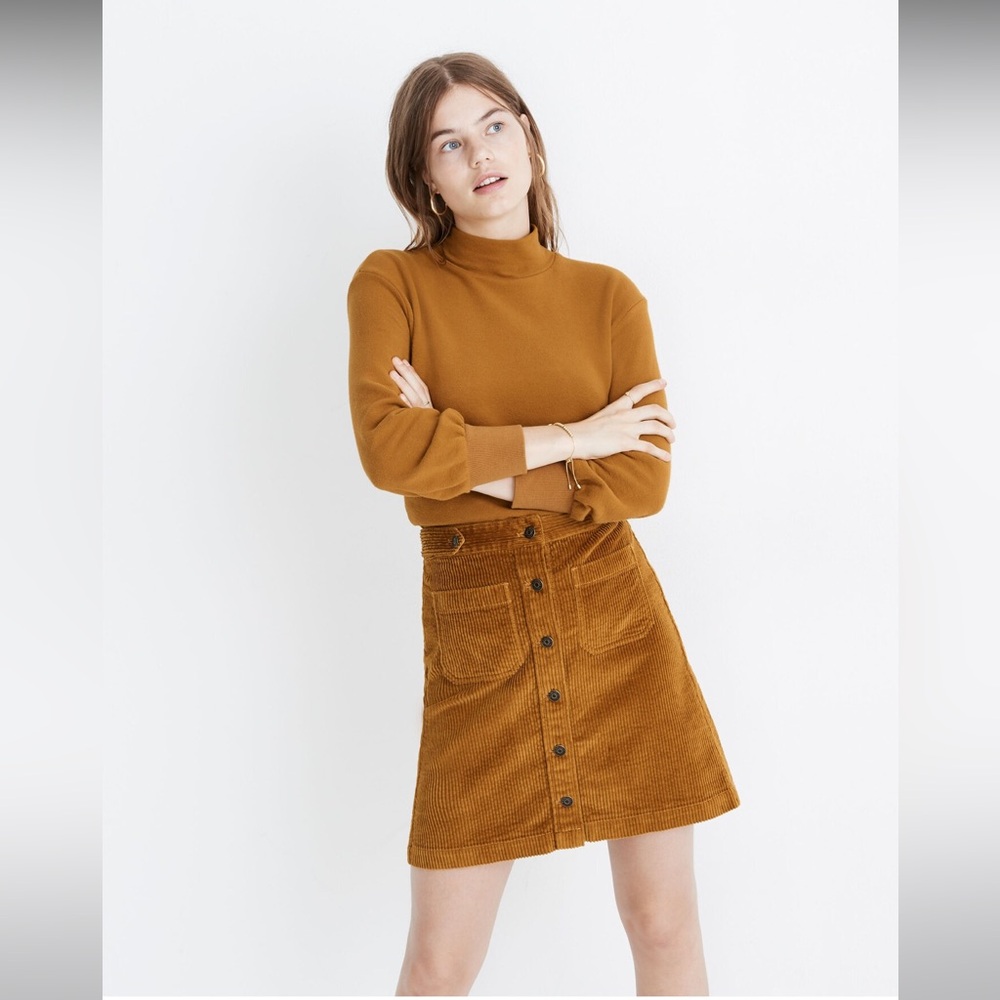 Madewell Corduroy A-Line Mini Skirt: Patch Pocket Edition